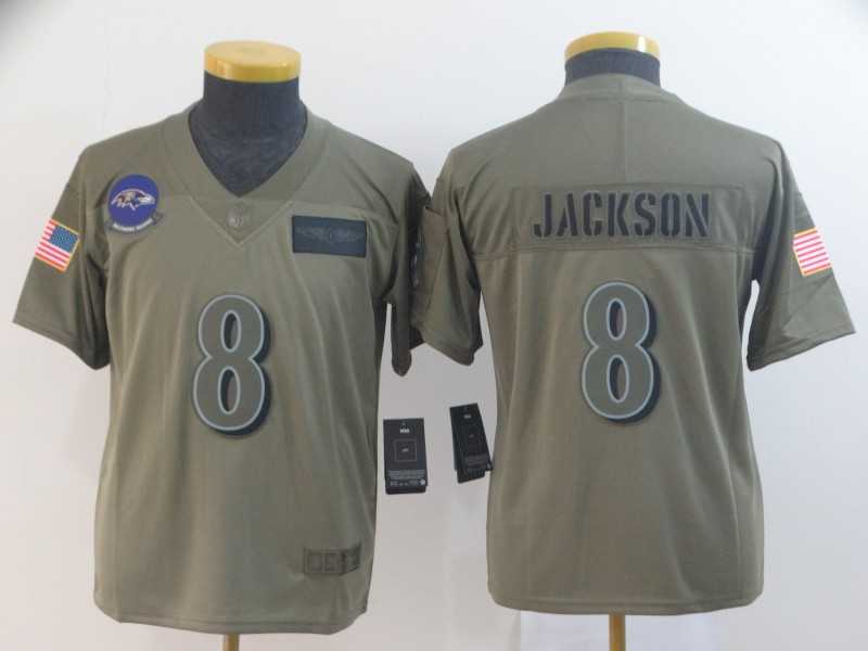 Youth Nike Ravens 8 Lamar Jackson 2019 Olive Salute To Service Limited Jersey,We sell and wholesale Youth Nike Ravens 8 Lamar Jackson 2019 Olive Salute To Service Limited Jersey on line form chian!